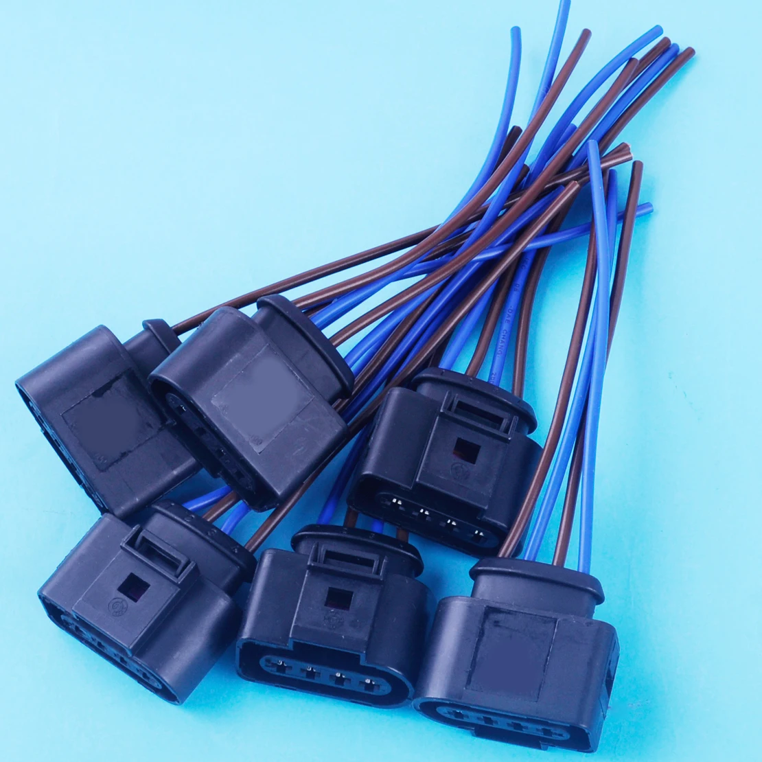 DWCX 6 шт. 4 pin катушка зажигания проводка разъем 1J0973724 Подходит для Audi A4 A6 VW Golf Passat