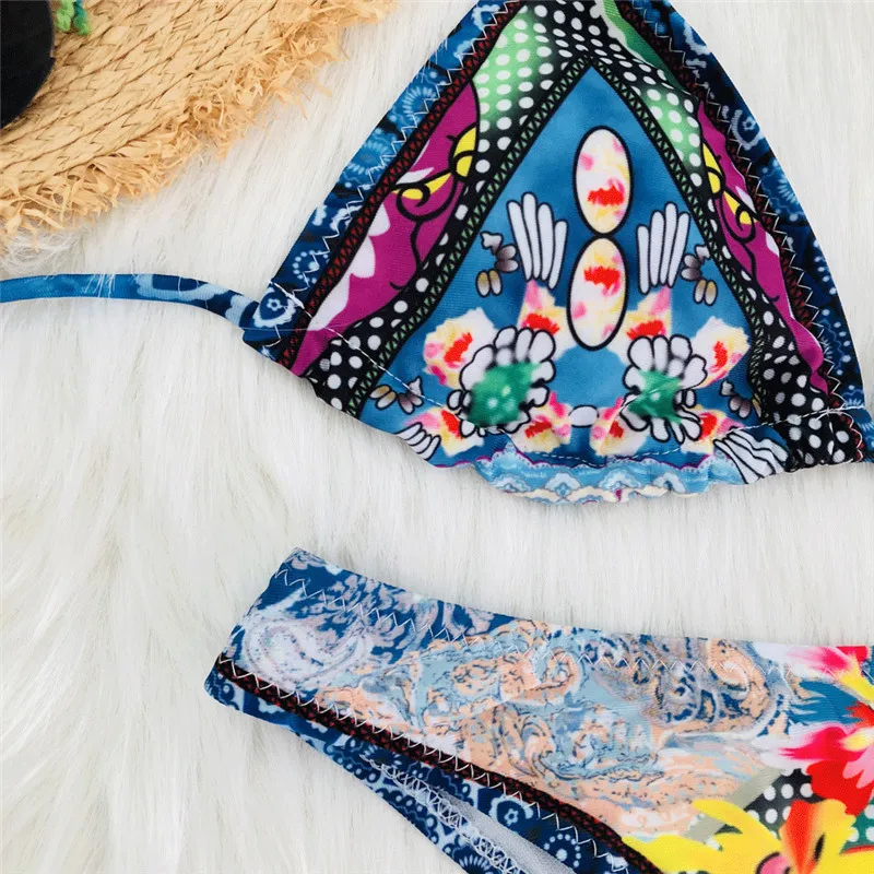 2019 женский микро бикини-стринги комплект бандо бюстгальтер стринги одежда для