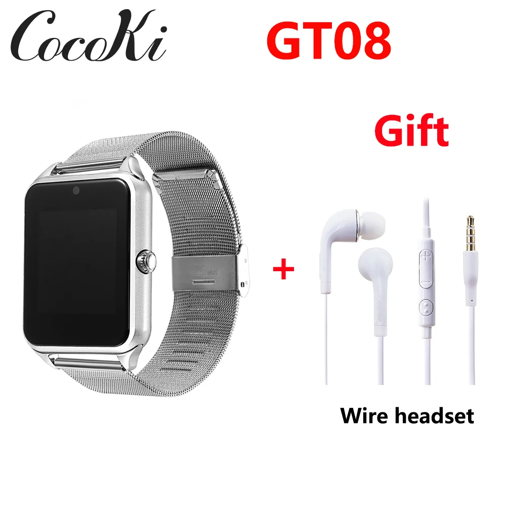 Z60 Смарт часы GT08 плюс металлический ремешок Bluetooth наручные Smartwatch Поддержка Sim TF