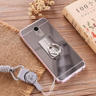 Чехол для Xiaomi mi 6X6 8 SE A2 Note 3 Прозрачный чехол для Xiao mi Red mi 7 6A Note 7 6 4X5 a Plus mi rror Чехол-держатель - Цвет: SILVER dia ring
