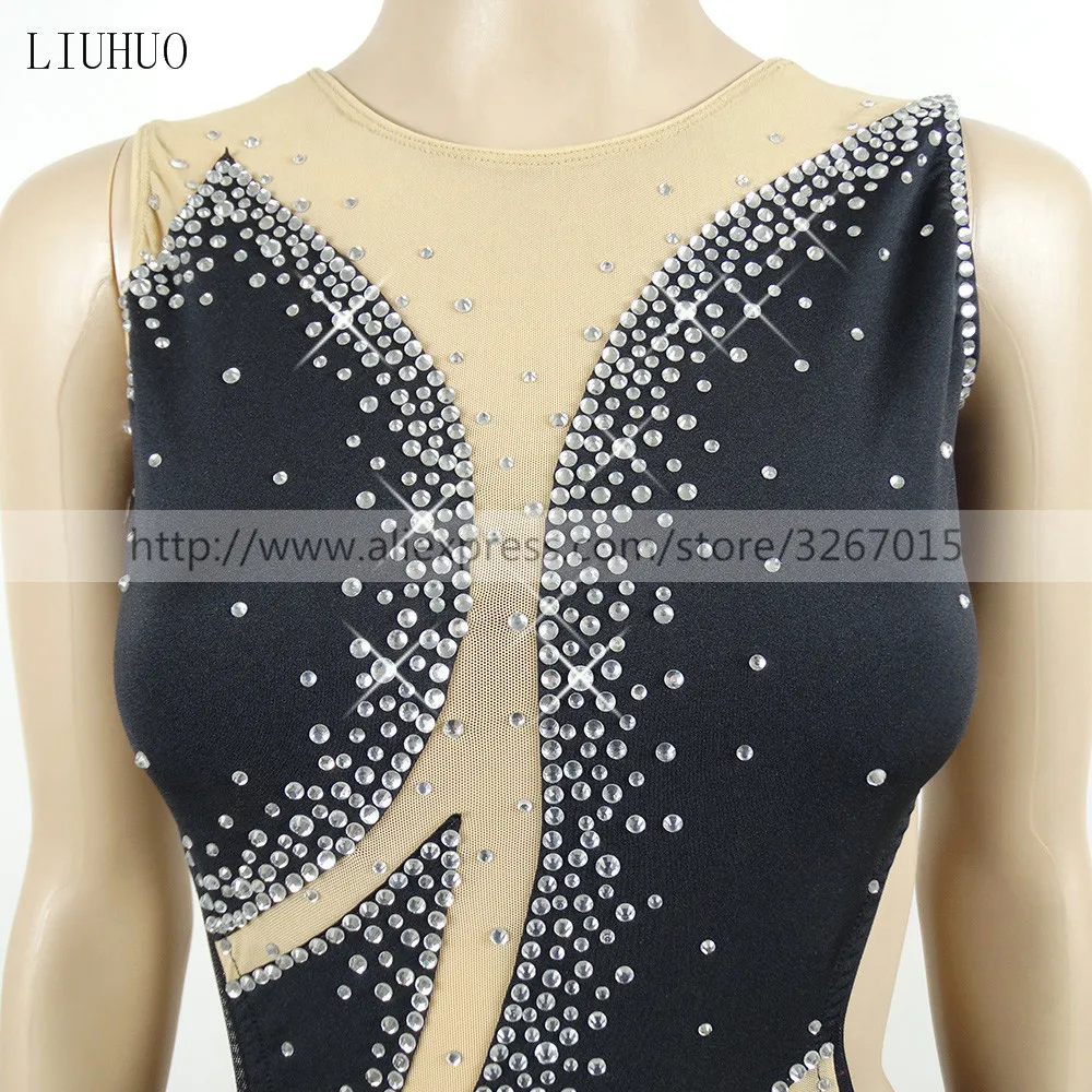 Новинка Женская Блестящая черная ткань с высокой эластичностью сексуальная