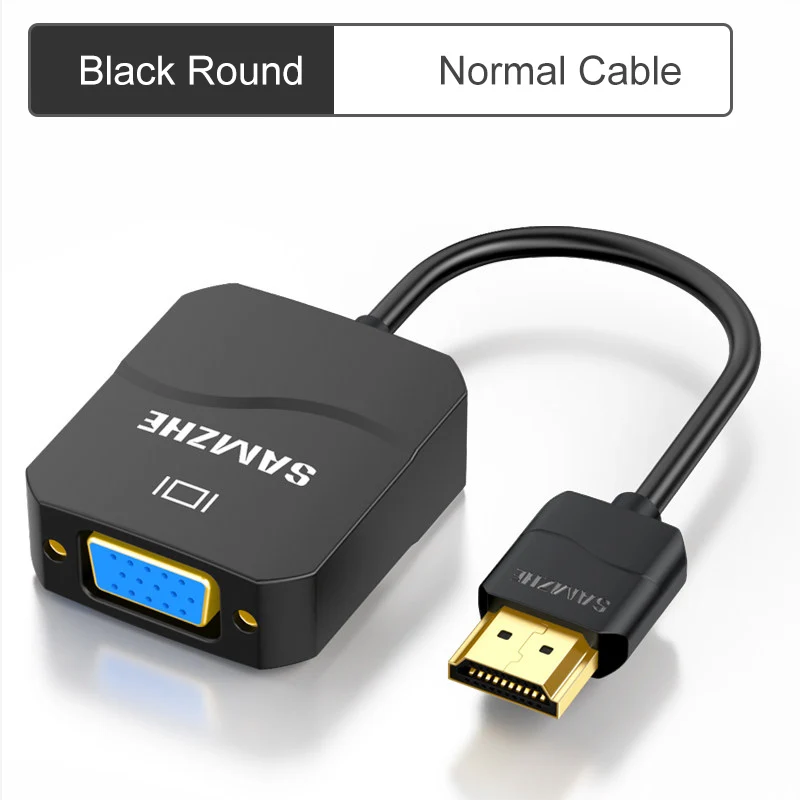 SAMZHE HDMI в VGA адаптер 1080P HDMI конвертер для ноутбука на большой экран цифро-аналоговый USB и аудио дисплей - Цвет: HHV01