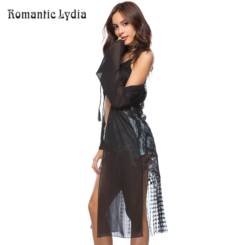 Solid Cardigan Women Chiffon Blouse Shirts Sexy Beach Long Femininas Blusas kimono Female | Женская одежда