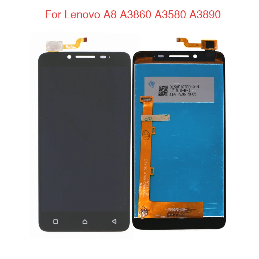 Для Lenovo A8 A3860 A3580 A3890 ЖК дисплей кодирующий преобразователь сенсорного экрана в