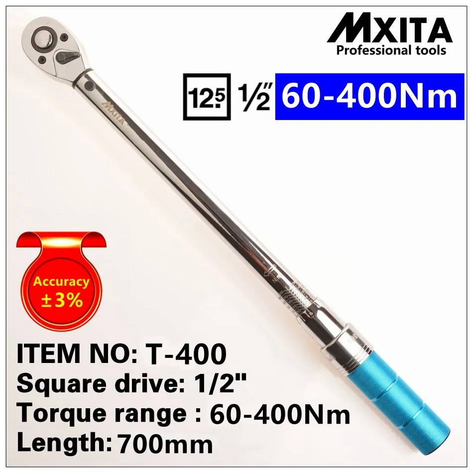 Профессиональный динамометрический ключ MXITA 1/2 дюйма 3% нм|Гаечный ключ| |