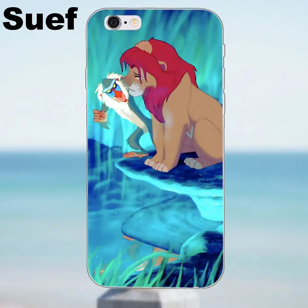 Suef Мягкий мобильный телефон для iPhone X 4 4S 5 5S 5C SE 6 6S 7 8 Plus Samsung Galaxy J1 J3 J5 J7 A3 A5 2016 2017 Simba