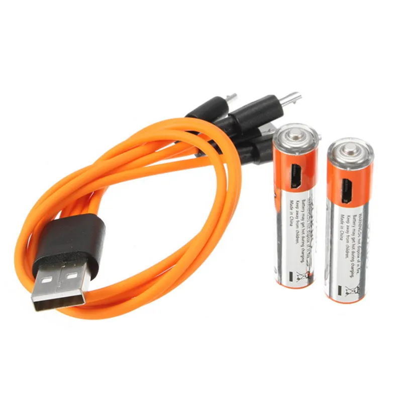 2 шт. SORBO 1 5 V 400mAh перезаряжаемая батарея AAA с 4 в зарядным кабелем для