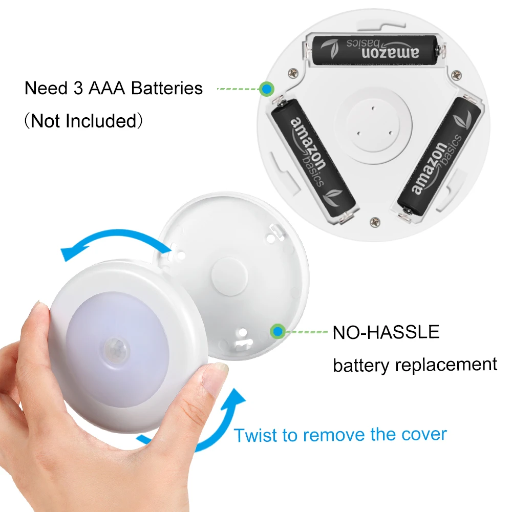 AMIR 3/6 шт. светодиодный Ночной светильник с датчиком движения контрольный мини