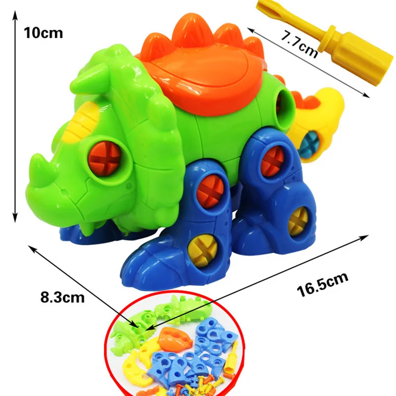 

Children DIY Disassembling Dinosaur Toy Assembly Assemble Model Tool with Screwdriver Educational Gift for Children Kids NSV775