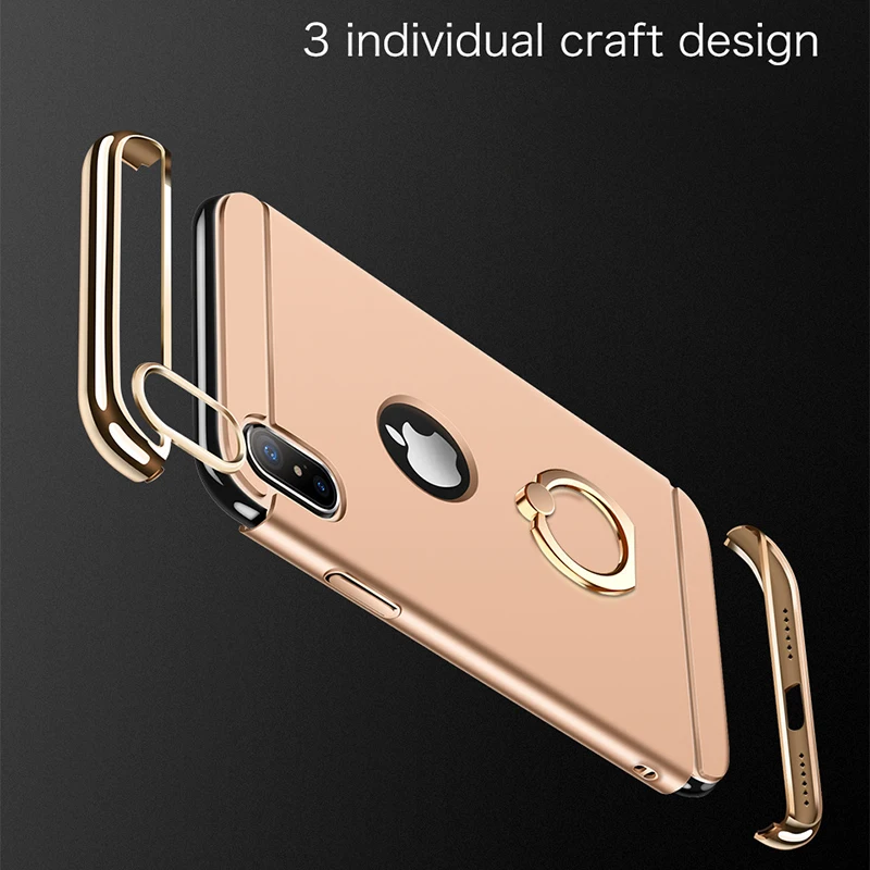 Three-piece splicing mobile copy capinha coque cover case For iPhone XS Xr PC hard shell Max 7 8 Plus F12 |