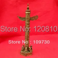 Китайский флаг древней архитектуры * Мраморный Столб Статуэтка бронзового