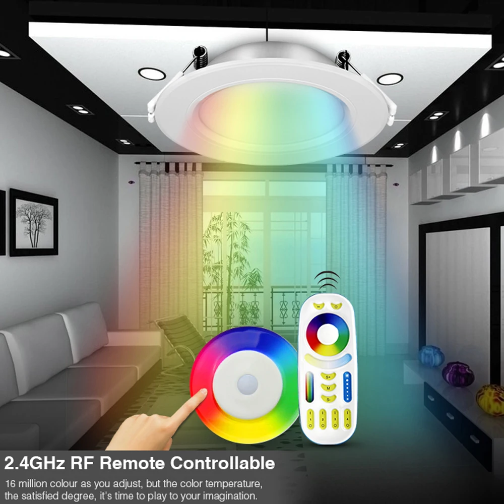 Ультратонкий RGB CCT с регулируемой яркостью круглый светодиодный панельный