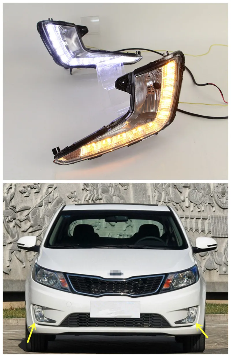 Светодиодный комплект DRL Для KIA Rio K2 светодиодный светильник дневного света для