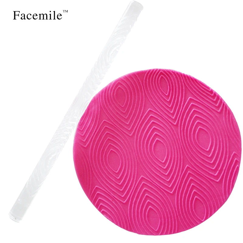 Инструмент для украшения кексов прозрачная акриловая скалка помадки с тиснением