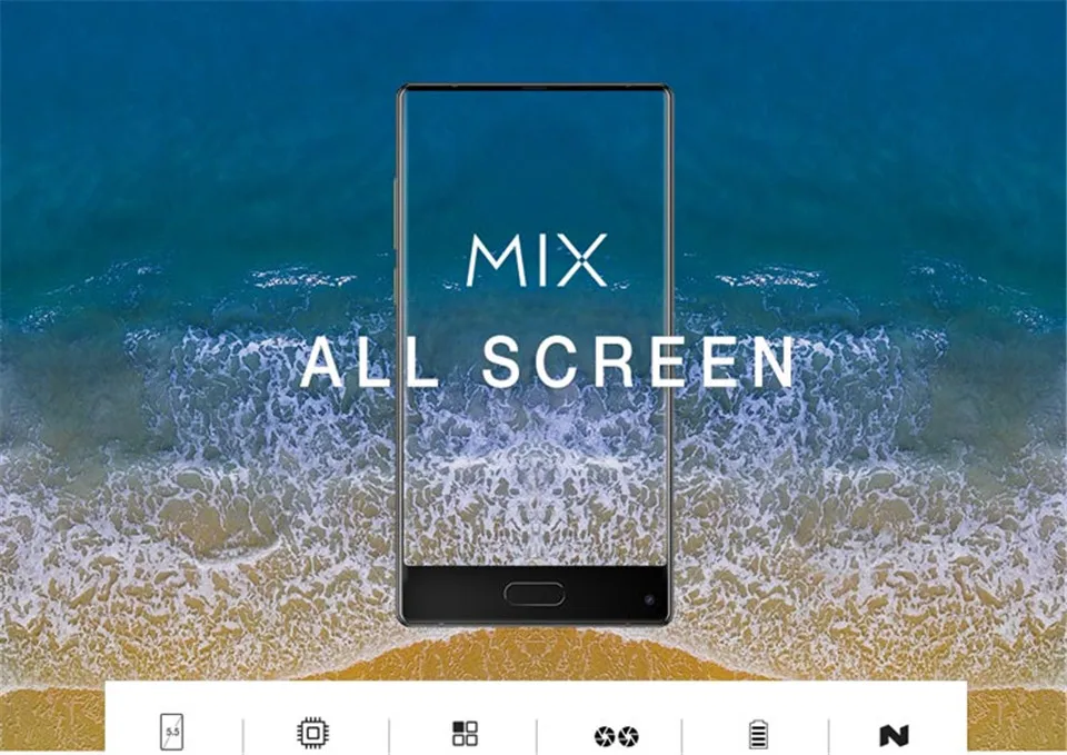 Смартфон Ulefone Mix, четыре ядра, 4 Гб+ 64 ГБ, MTK6750T, 5,5 дюйма, HD, 13 МП, двойная реальная камера, Android 7,0, отпечаток пальца, мобильный телефон