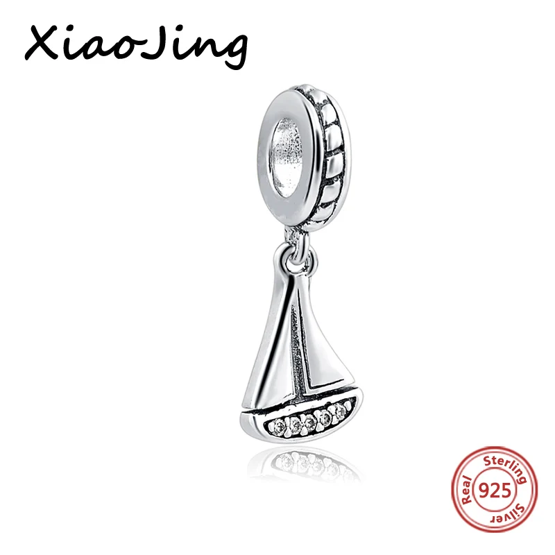 9007 Aliexpress DIY дизайн браслет маленькая лодка и самолет 925 серебряные бусины pandora Fit Аутентичные браслет кулон ювелирные изделия инструмент - Цвет: 9007