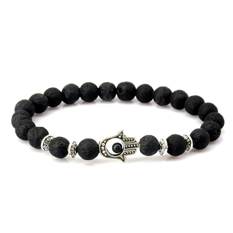 Новинка 2018 винтажные браслеты из натурального камня для женщин и мужчин золотого