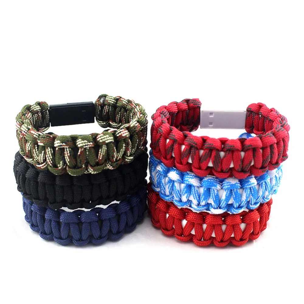 Umbrella Rope Bracelet For Samsung Xiaomi Android USB Data Cable Charger Multifunction Bracelets Bangles | Украшения и аксессуары