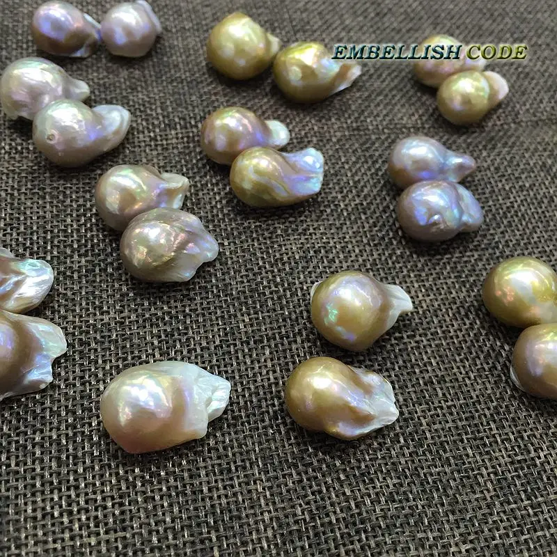 purple golden color baroque pearl set hook dangle earrings pendant large size fireball pear shape natural freshwater pearls | Украшения и
