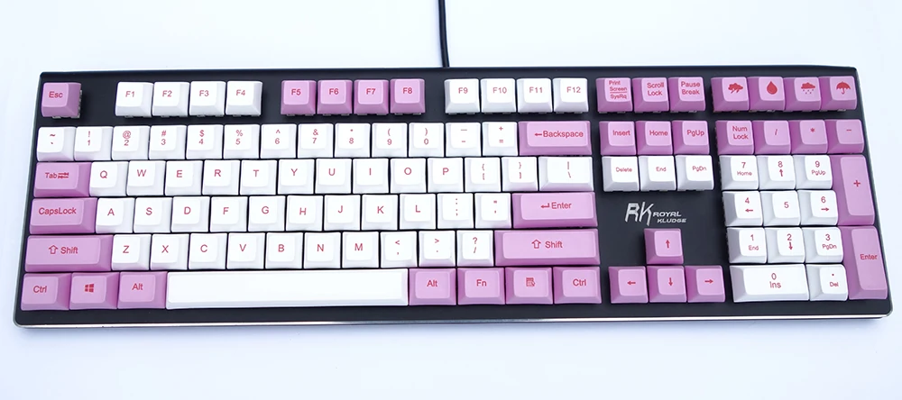 NPKC 108-key DSA Keycaps PBT краситель-сублимация топ печать с новизной брелки для переключатели Cherry MX механические клавиатуры