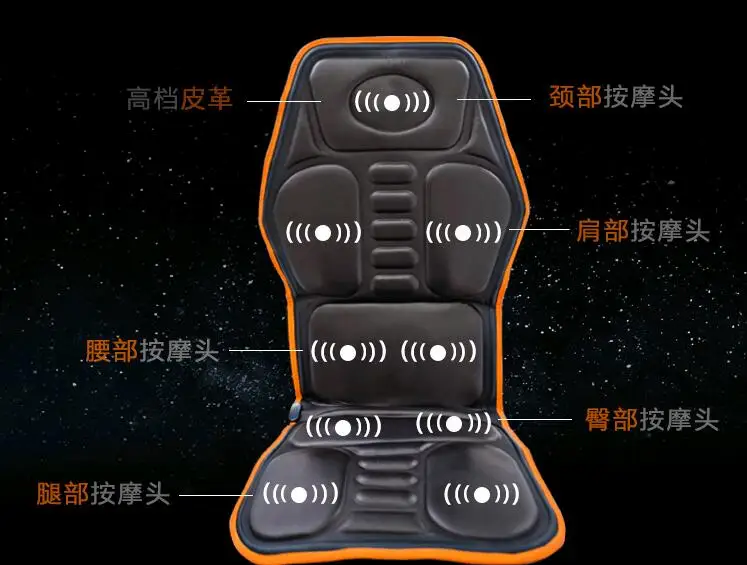 Heating Massager Vehicle Seat Cushion Mat Full Body Cervical Vertebra Neck Waist Back Acupressure Massage Car Relax Care | Красота и
