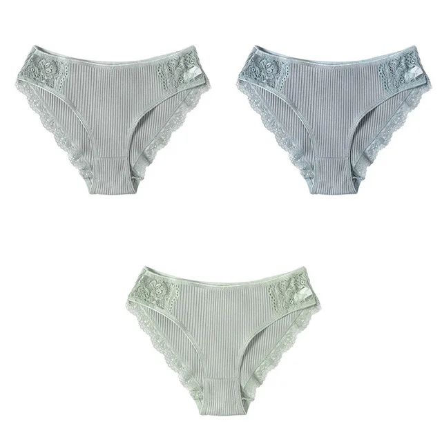 set 12 Cotton 3 шт, хлопковое нижнее белье, женские трусики, набор, удобные трусы, цветочные кружевные трусы для женщин, сексуальные трусики с низкой посадкой, нижнее белье - Цвет: set 12