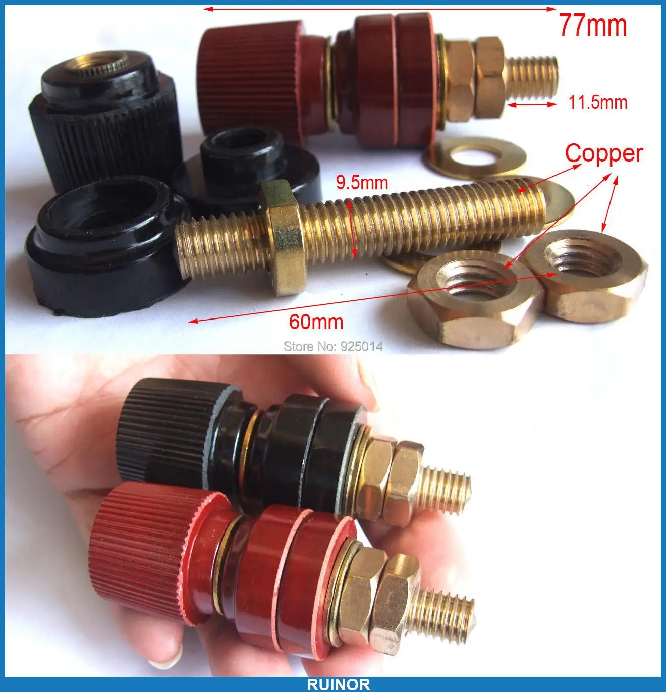 4 шт. 300A усилитель мощности высокая температура медная связывающая клемма|terminal