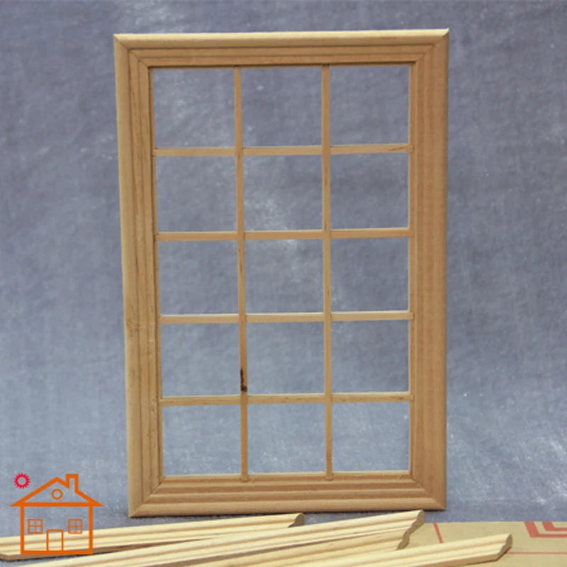 Playscale окно 15-panes миниатюрный кукольный домик 1/12 масштаб Модная Кукла# W003