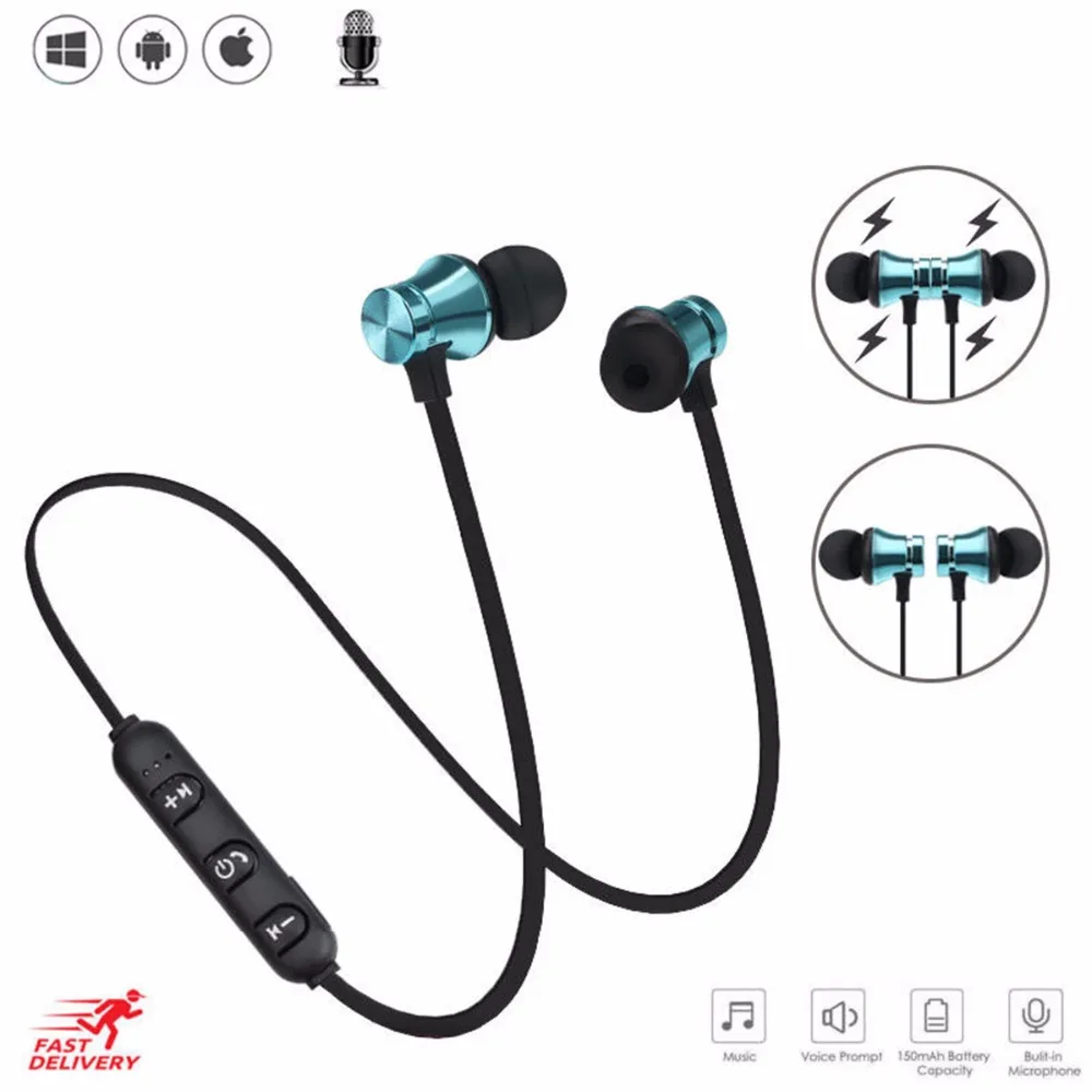 SOONHUA Мода беспроводной Bluetooth V4.2 наушники стерео звук Магнитная спортивная