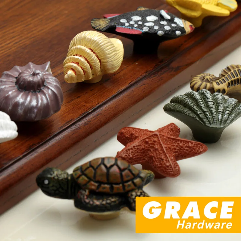 Ручка из смолы с рисунком Морского Пейзажа|knob door|furniture towerknob bakelite |