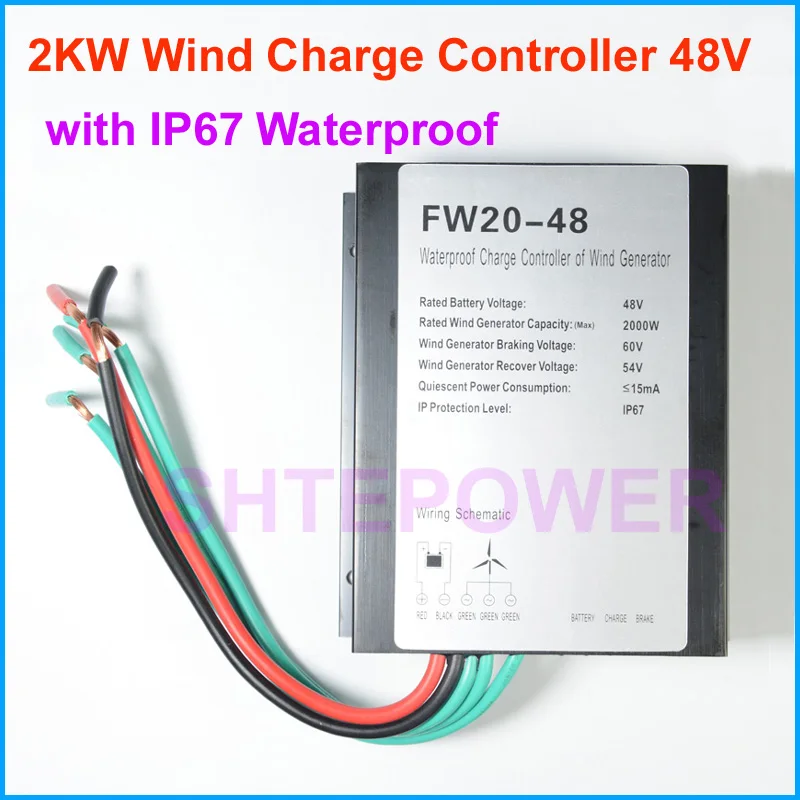 

48V Wind Controller 2000W AC Wind Turbines generator Free shipping Charger Battery regulator 2KW