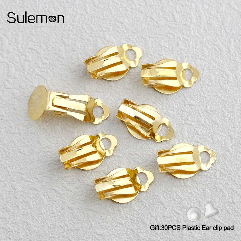

Зажим для ушей Sulemon 20 шт./лот, сделай сам, серьги ручной работы, фурнитура для ювелирных изделий, запчасти, оптовая продажа AS07