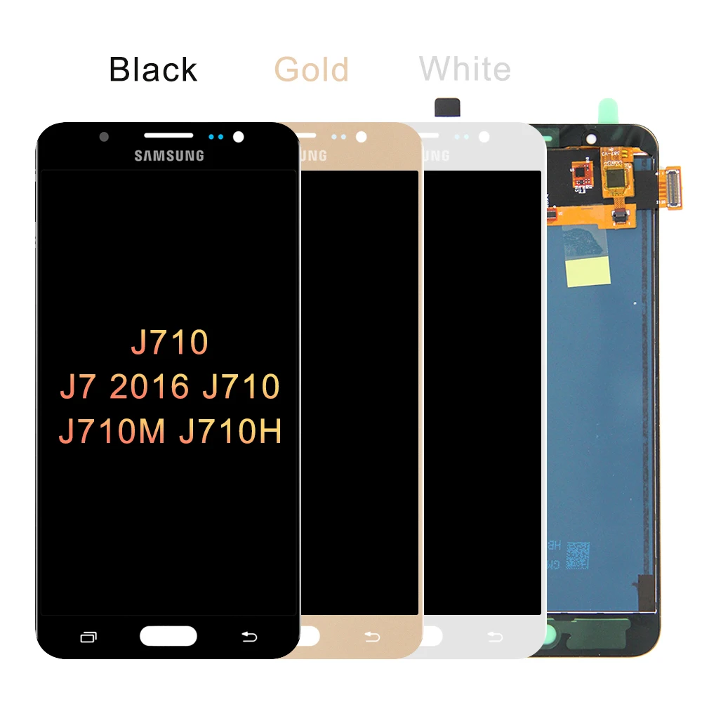 J700 ЖК-дисплей с регулировкой яркости J710 ЖК-дигитайзер для samsung GALAXY J7 Pro сенсорный экран дигитайзер J730 ЖК-экран