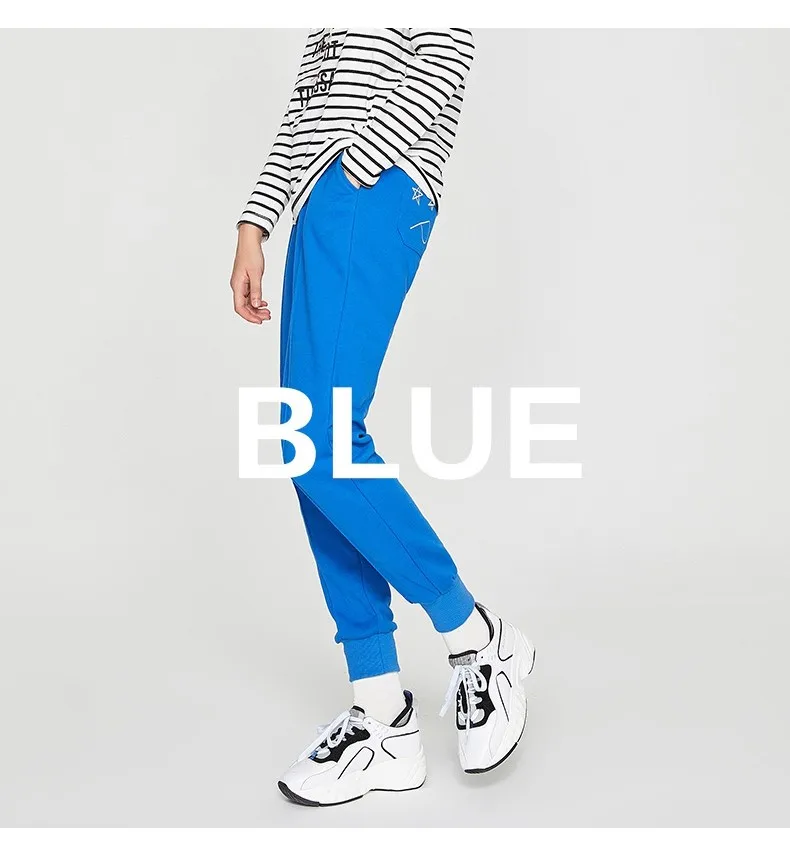 Toyouth New Autumn Casual Women Skinny Pants Korean Stylish Embroidery Sweatpants Fashion Female Harem Pants Elastic Waist Pants