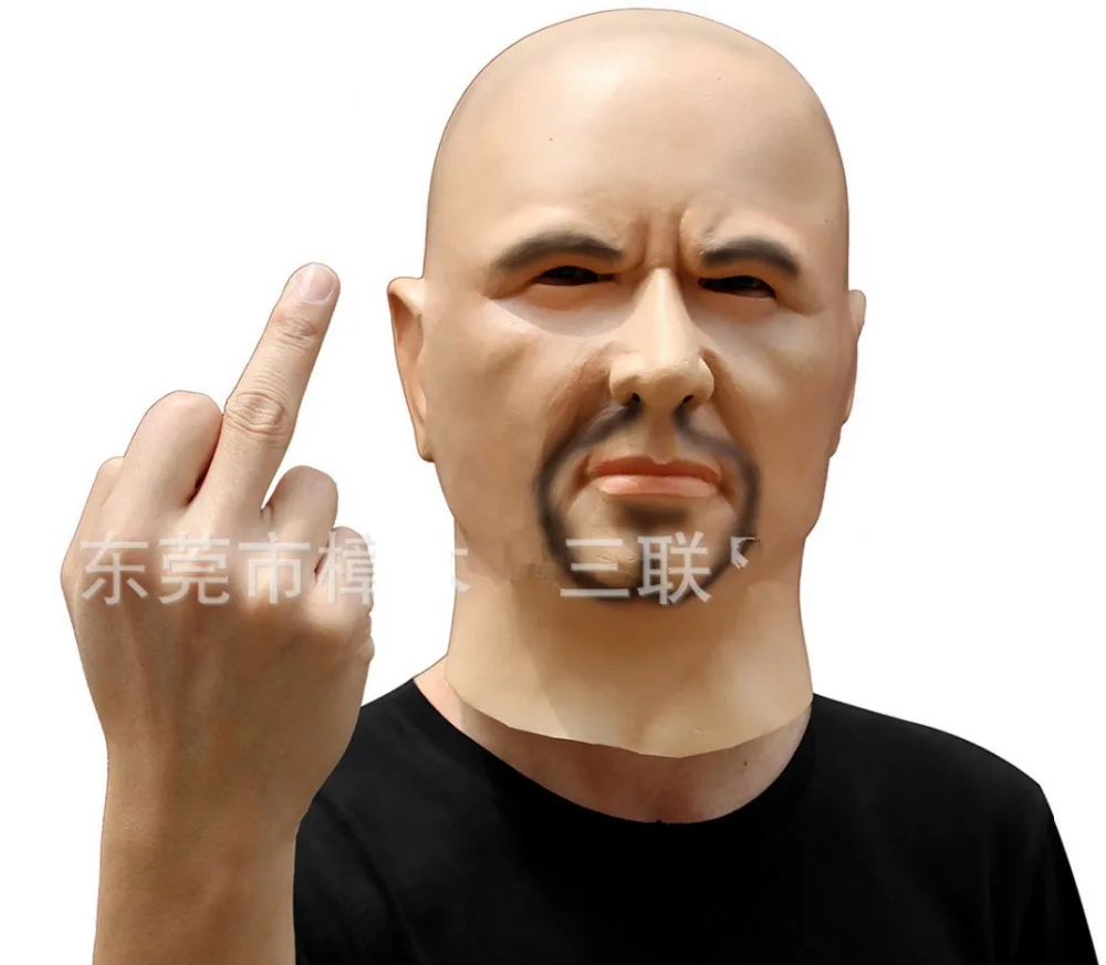 Искусственный Человек латексная маска капюшон накладные парики Борода полная