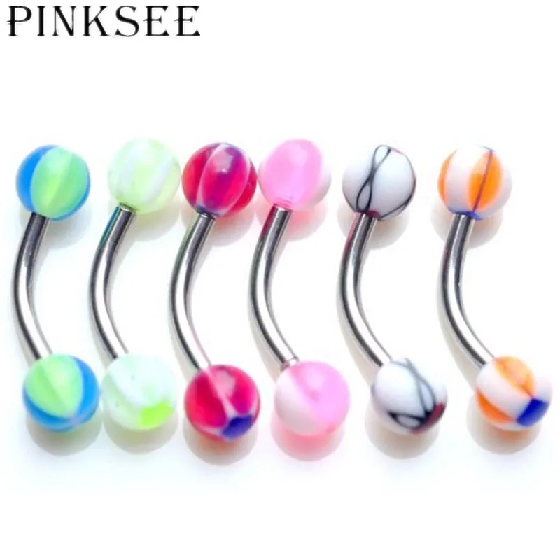 Пирсинг PINKSEE из нержавеющей стали для бровей носа языка губ кольцо ювелирные