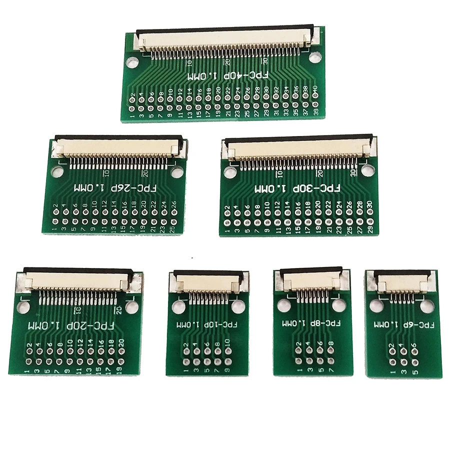 FPC кабель 6 8 10 12 20 30 40 50 60PIN 0 5 мм шаг и 24 26 34 40Pin 1 разъем SMT адаптер каждый шт. |