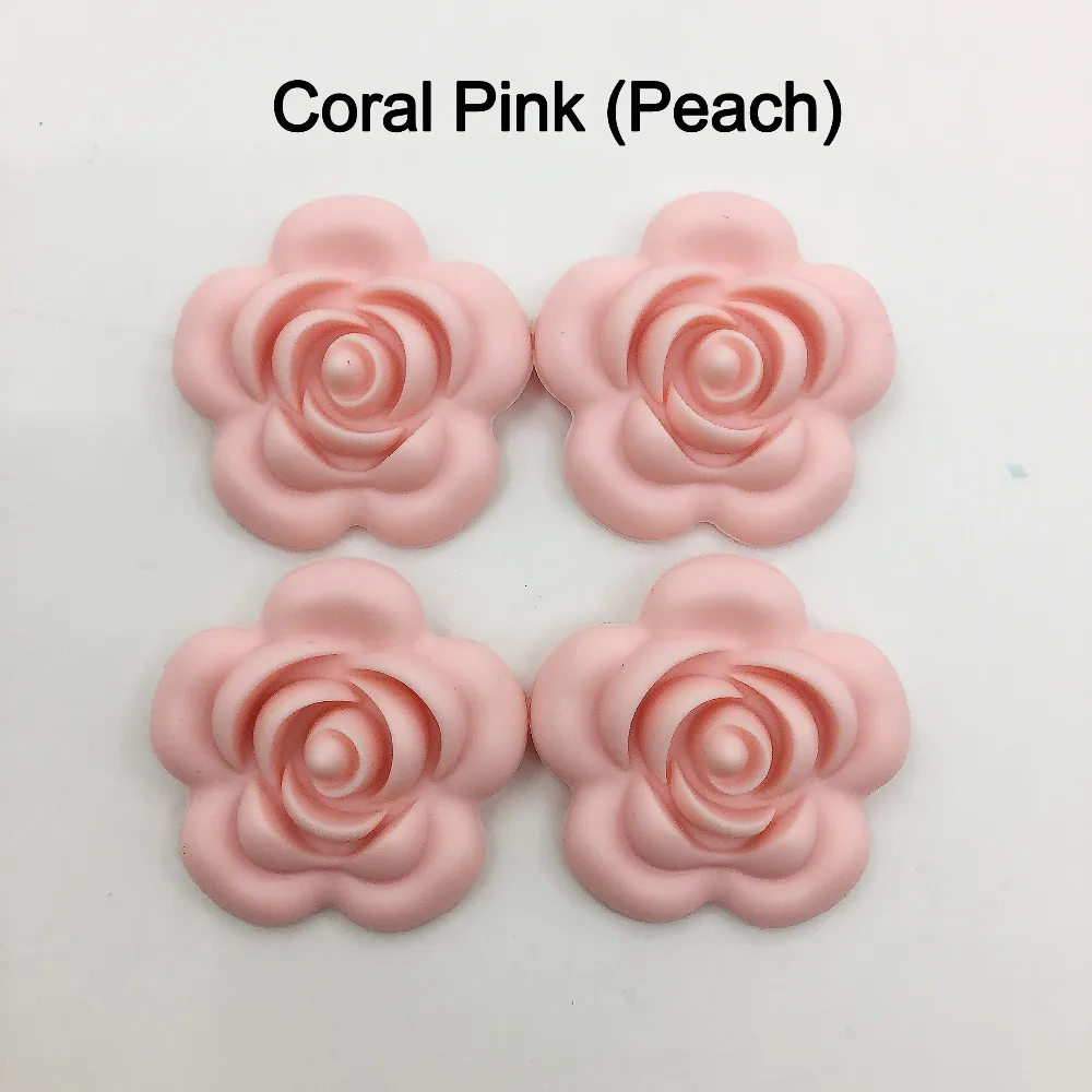 (10 шт./лот) Новые цвета Силиконовые Цветочные бусины без бисфенола А большие