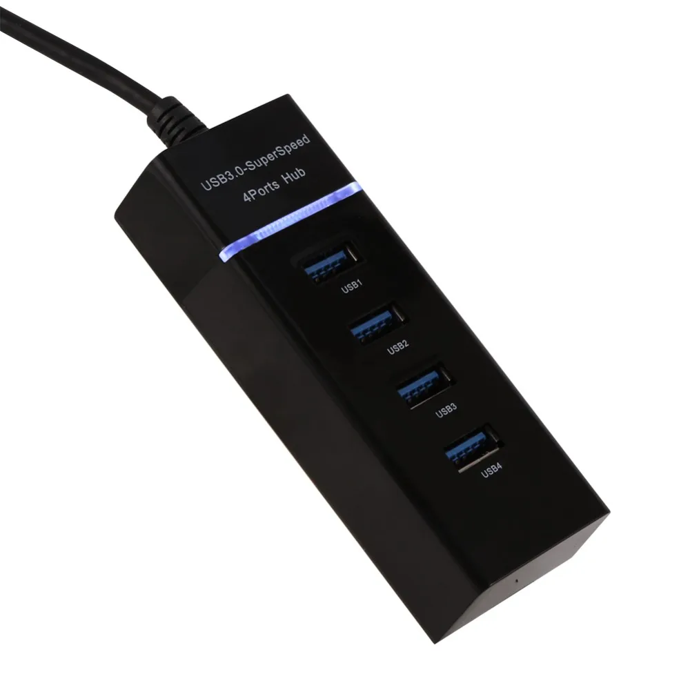 4 портовый концентратор USB 3 0 с зарядкой питания и переключателем разветвитель