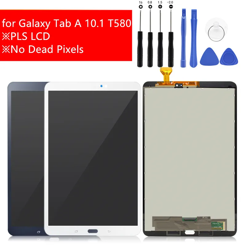 ЖК дисплей для Samsung Galaxy Tab A 10 1 сенсорный экран в сборе T580 T585 SM T580|Экраны мобильных
