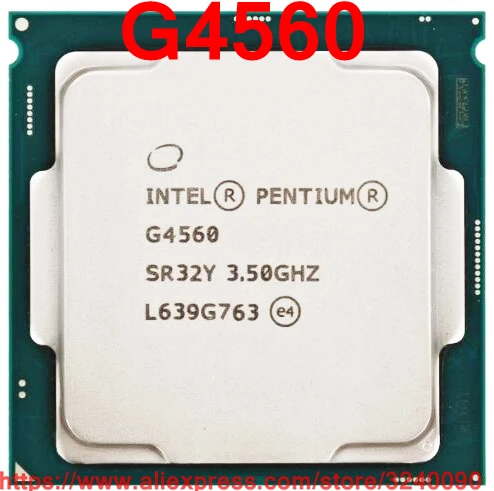 Оригинальный процессор Intel CPU Pentium G4560 3 50 ГГц 3M двухъядерный разъем 1151 Бесплатная