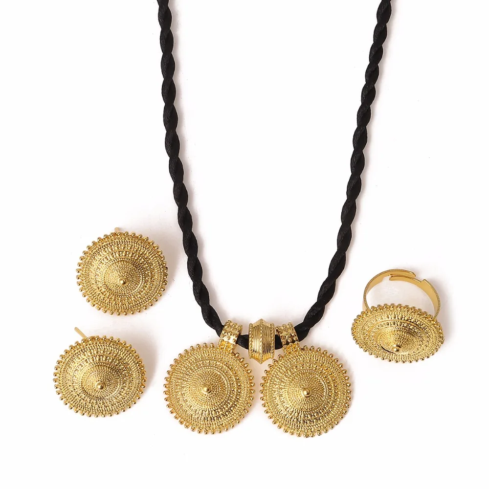 Эфиопское золотое ожерелье подвески серьги кольцо хабеша свадьба Эритрея Африка