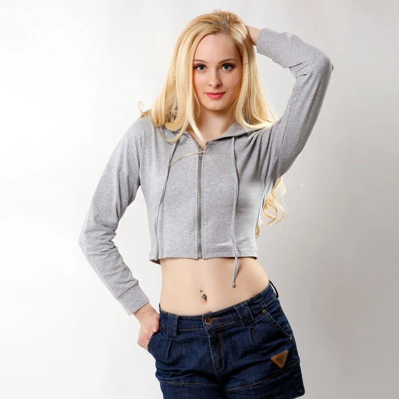 Женский спортивный костюм с длинным рукавом серые хлопковые толстовки капюшоном