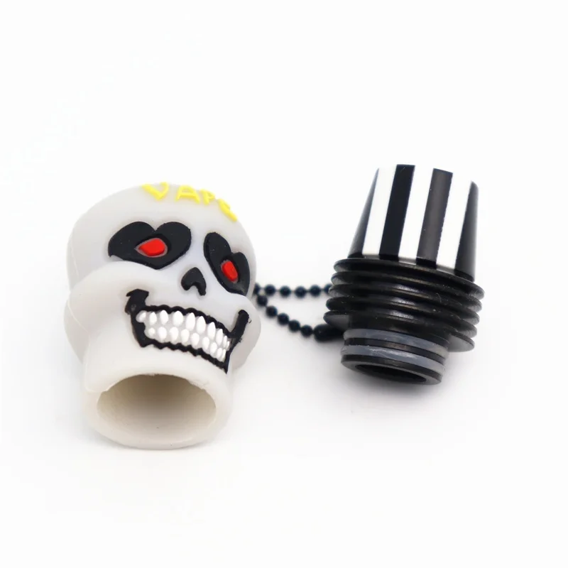 

810 Resin Drip Tip With skull silicone dust cap for TFV8 Big Baby/TFV12 Prince/ijust 3/ELLO Duro/Pharaoh Mini/Creed RTA
