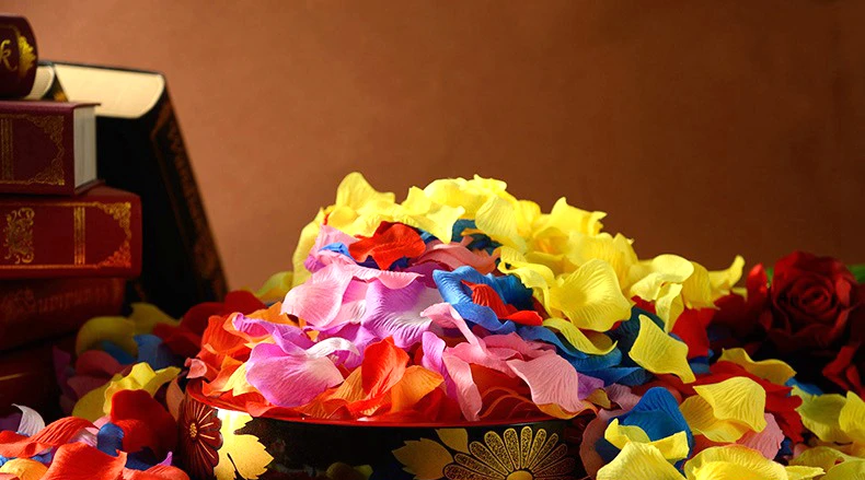 Бесплатная доставка 100 шт Разноцветные Лепестки розы 5 см искусственные