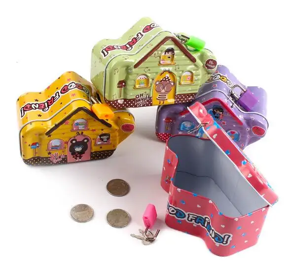 1 шт. жестяная металлическая монета копилка с замком для денег Moneybox подарки детей
