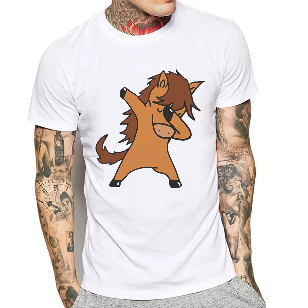 

Summer Brand Men T Shirt Fashion Funny Dabbing Unicorn Print T-Shirt Short Sleeve Hipster Mens Tees Tops Camisetas Hombre Verano