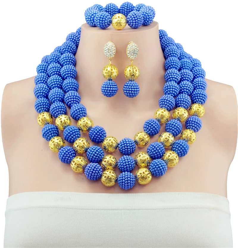 Нигерийская имитация жемчуга свадебный ювелирный костюм ручной работы из бисера