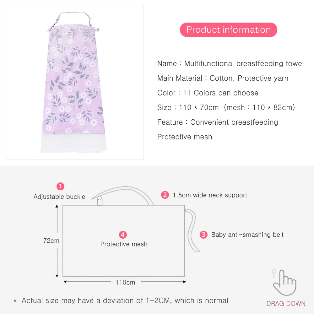 

11-kinds Cotton nursing cover nurse breastfeeding Privacy apron outdoors Breathable baby car seat cover muslin clothes