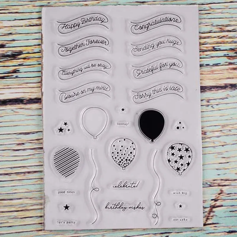 

Воздушные шары прозрачный Штамп для DIY скрапбукинга/изготовления карт/детей рождественские забавные украшения, принадлежности